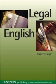 Front cover of Legal English by Rupert Haigh