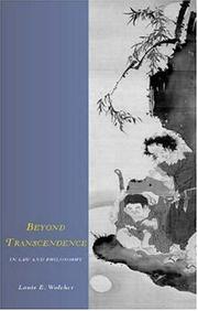 Front cover of Beyond Transcendence in Law and Philosophy by Wolcher