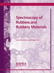 Front cover of Spectroscopy of rubbers and rubbery materials by Unknown
