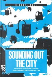 Front cover of Sounding Out the City by Michael Bull