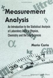 Cover of Measurement Analysis by Mario Caria