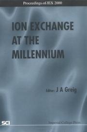 Front cover of Ion exchange at the millennium by International Ion Exchange Conference (8th 2000 Churchill College)