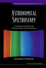 Cover of Astronomical Spectroscopy by Jonathan Tennyson