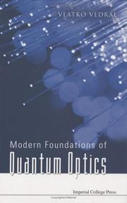 Front cover of Modern Foundations of Quantum Optics by Vlatko Vedral