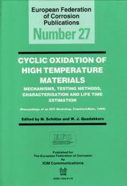 Front cover of Cyclic oxidation of high temperature materials by Michael Schütze