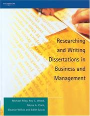 Front cover of Researching and Writing Dissertations in Business and Management by Michael Riley