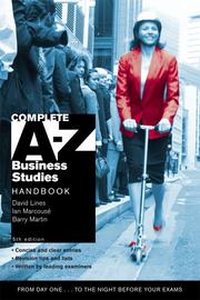 Front cover of COMPLETE A-Z BUSINESS STUDIES HANDBOOK by DAVID LINES