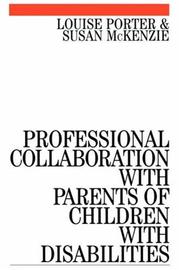 Front cover of Professional collaboration with parents of children with disabilities by Louise Porter