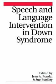 Cover of SPEECH AND LANGUAGE INTERVENTION IN DOWN SYNDROME; ED. BY JEAN A. RONDAL by Jean Rondal