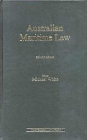 Cover of Australian Maritime Law by Michael W. D. White