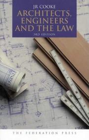 Front cover of Architects, engineers & the law by J. R. Cooke