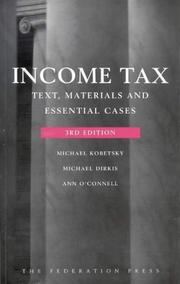 Front cover of Income Tax by Michael Kobetsky