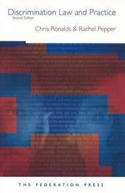 Cover of Discrimination law and practice by Chris Ronalds