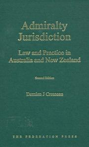 Front cover of Admiralty jurisdiction by Damien J. Cremean