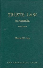 Front cover of Trusts law in Australia by Denis S. K. Ong