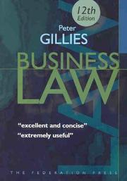 Cover of Business law by Peter Gillies