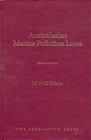 Front cover of Australasian Marine Pollution Laws by Michael White