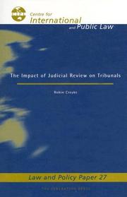 Cover of The Impact of Judicial Review on Tribunals (Law and Policy Paper) by Robin Creyke