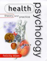 Front cover of Health Psychology by Felicity Allen