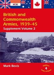 Front cover of British and Commonwealth Armies, 1939-45 by Mark Bevis