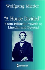 Cover of "A house divided" by Wolfgang Mieder
