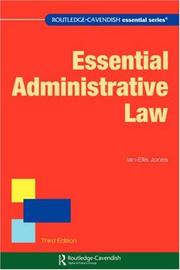 Front cover of Essential administrative law by Ian Ellis-Jones