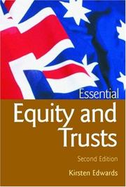 Front cover of Essential equity and trusts / Kirsten Edwards by Edwards, Kirsten LLM.