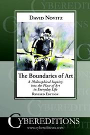 Front cover of The Boundaries of Art by David Novitz