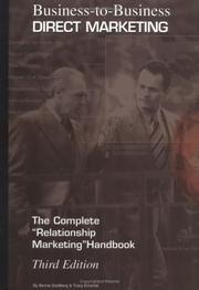 Cover of Business to business direct marketing by Bernard A. Goldberg