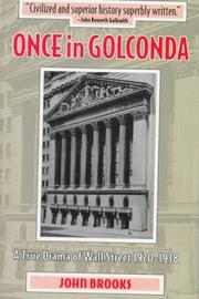 Cover of Once in Golconda by John Brooks
