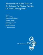 Front cover of Re-evaluation of the state of the science for water-quality criteria development by Pellston Workshop on Re-evaluation of the State of the Science for Water-Quality Criteria Development (1998 Fairmont Hot Springs, Mont.)
