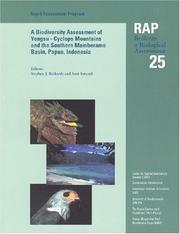 Front cover of A biodiversity assessment of Yongsu--Cyclops Mountains and the southern Mamberamo Basin, Papua, Indonesia by Stephen J. Richards