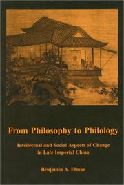 Front cover of From Philosophy to Philology by Benjamin A. Elman