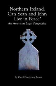 Front cover of Northern Ireland: Can Sean and John Live in Peace? by Carol Daugherty Rasnic