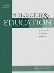 Front cover of Philosophy and education by George R. Knight