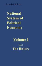 Cover of The national system of political economy by Friedrich List