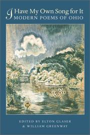 Front cover of I have my own song for it by Elton Glaser