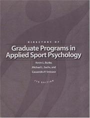 Front cover of Directory of graduate programs in applied sprot psychology by Kevin L. Burke