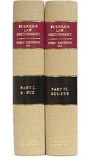 Cover of A new law dictionary and glossary by Alexander M. Burrill