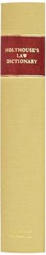 Cover of A new law dictionary by Henry James Holthouse
