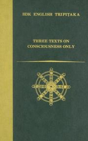 Cover of Three texts on Consciousness Only by Vasubandhu