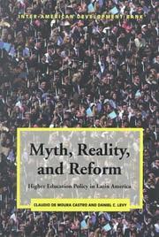 Front cover of Myth, reality, and reform by Cláudio de Moura Castro