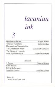 Cover of Lacanian Ink 3 by Unknown