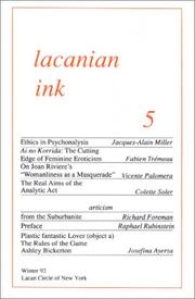 Cover of Lacanian Ink 5 by Unknown