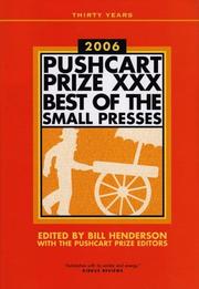Cover of The Pushcart Prize XXX by Unknown