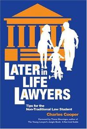 Front cover of Later-in-Life Lawyers by Charles Cooper