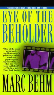 Front cover of The eye of the beholder by Marc Behm