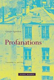 Cover of Profanazioni by Giorgio Agamben