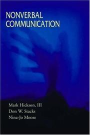 Cover of Nonverbal communication by Mark Hickson