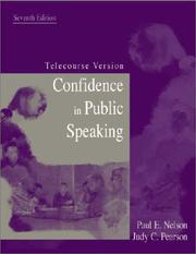 Cover of Confidence in public speaking by Nelson, Paul E.